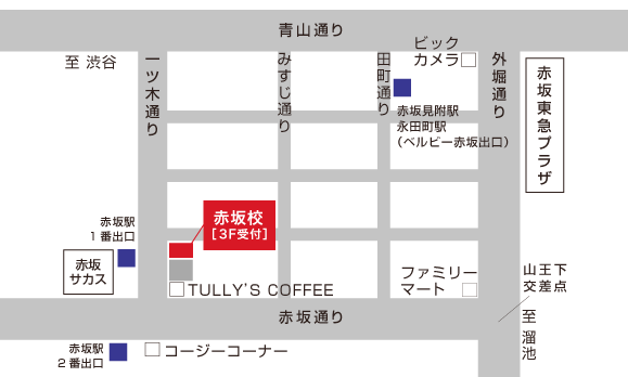 NOAダンスアカデミー赤坂校 地図画像